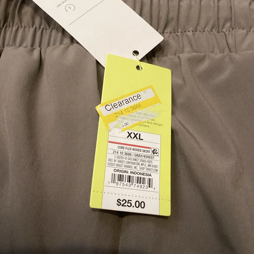 All in Motion Flex‎ Woven Skort Taupe Color Size XXL NEW Athleisure Tennis